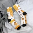 thumbnail image 5 of KLL Honey Bee Set Print Cool Socks Men's Women's Crew Socks Funny Crazy Novelty Stockings, 5 of 6