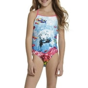 Angle View: Girls' Sea Tiger One Piece Swimsuit