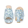 thumbnail image 5 of BLISSFUL STEP Platform Sandals Floral Chunky Heels Slides Sandals for Women, 5 of 5
