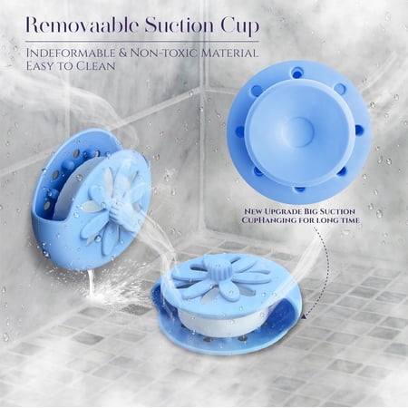 LASJPOB-Shower Steamers Tray Blue- Upgrade Shower Steamer Holder Dish with Big Suction Cup Long Lasting Bath Bombs Shower Accessories Aromatherapy Diffuser Containers for Bathroom Bedroom Car Yoga LASJPOB-Shower Steamers Tray Blue- Upgrade Shower Steamer Holder Dish with Big Suction Cup Long Lasting Bath Bombs Shower Accessories Aromatherapy Diffuser Containers for Bathroom Bedroom Car Yoga