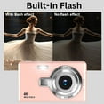 thumbnail image 4 of MAKATA 4K Digital Camera for Kids Teens, Boys Girls  Student (PINK) Point and Shoot Camera 50 MP 16X Zoom 1080P HD 32GB SD Card Autofocus Rechargeable Battery Vlogging Birthday Holiday Gift, 4 of 9