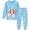 1# Blue, variant on FEDPOP Toddler Girls Pajamas Cat Graphic Long Sleeve Sleepwear Kids Pjs Set Size 3T