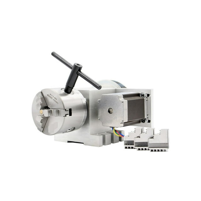 80mm CNC 4th Axis CNC Dividing Head/Rotation Axis/A Axis Kit Nema23 For Mini CNC Router/engraver Woodworking Engraving Machine ,Low Noise