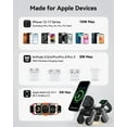 thumbnail image 6 of 3-in-1 Foldable Wireless Charging Station Compatible with Magsafe,15W Fast Magnetic Charger Stand for iPhone 12-17 Apple Watch AirPods, Travel-Friendly with Night Light (Robo-Dog Design), 6 of 9