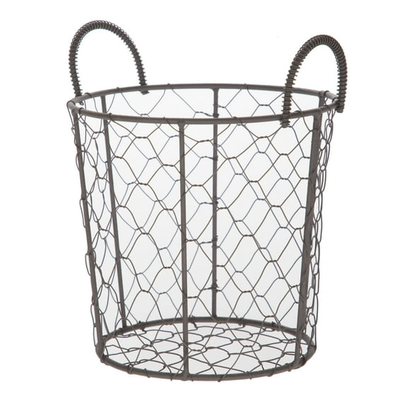 Mainstays Small Brown Chicken Wire Storage Basket with Handles