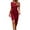 Red, variant on Sngxgn Women's Square Neck Long Sleeve Bodycon Maxi Dress Casual Ribbed Soft Lounge Dresses(GN2,L)