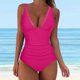 thumbnail image 2 of Gibobby Trajes de Baño Mujer Completos Traje de baño de 1 pieza para mujer, traje de baño de malla sexy, traje de baño de talle con realce, traje de baño(Rosa caliente,XL), 2 of 5