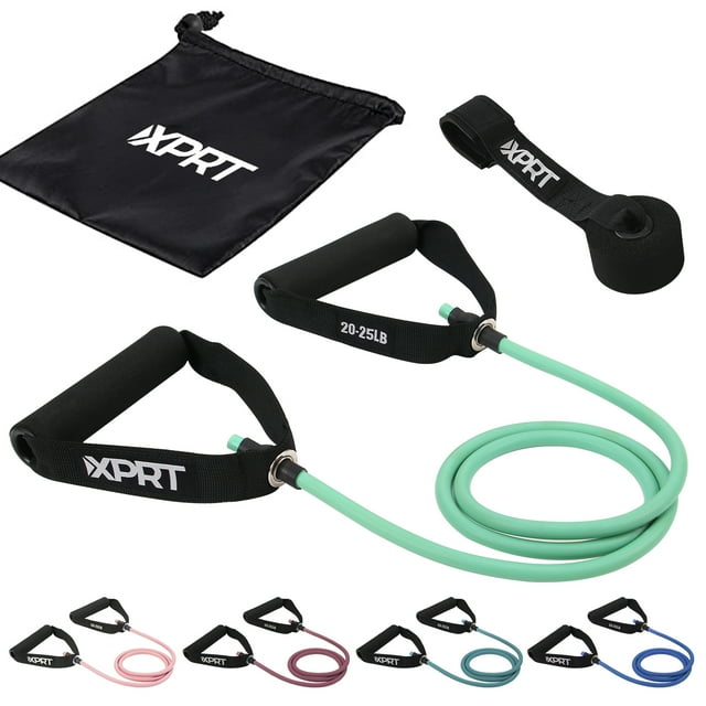 XPRT Fitness Single Resistance Band Home Gym Exercise Band with Handles