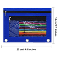 thumbnail image 2 of Pack Estuche para lápices 3 anillos, Estuche para lápices con cremallera Caja Carpeta Bolsa de cosméticos Adepaton CPB-US-ZMR80-3, 2 of 5
