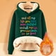 thumbnail image 2 of WILLBEST Sudadera para Mujer, Estilo Jersey Navideño de Manga Larga con Capucha y Estampado de Letras Grande, 2 of 4