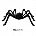 thumbnail image 3 of Halloween Giant Spider Halloween Outdoor Decoration, 59 in Giant Spider for Halloween Outdoor Garden, Yard, Haunted House, Halloween Party Decoration (Black), 3 of 8