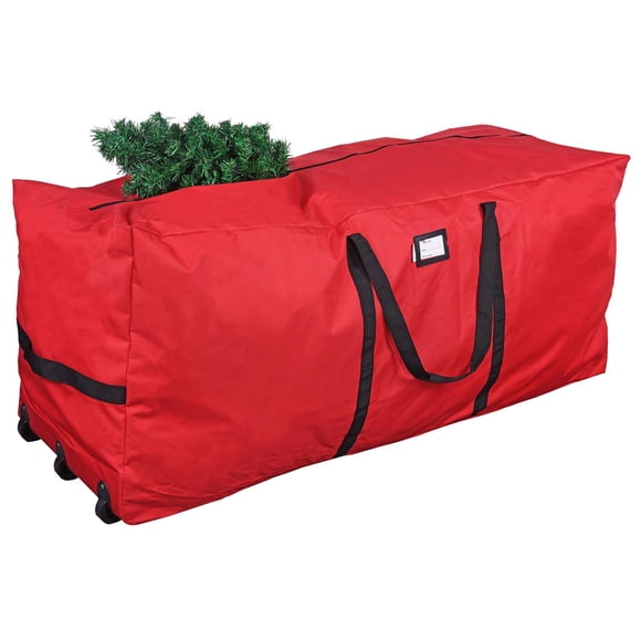 Bolsa de almacenamiento ProPink para árboles, 228 x 42 x 152 cm, ruedas, color rojo