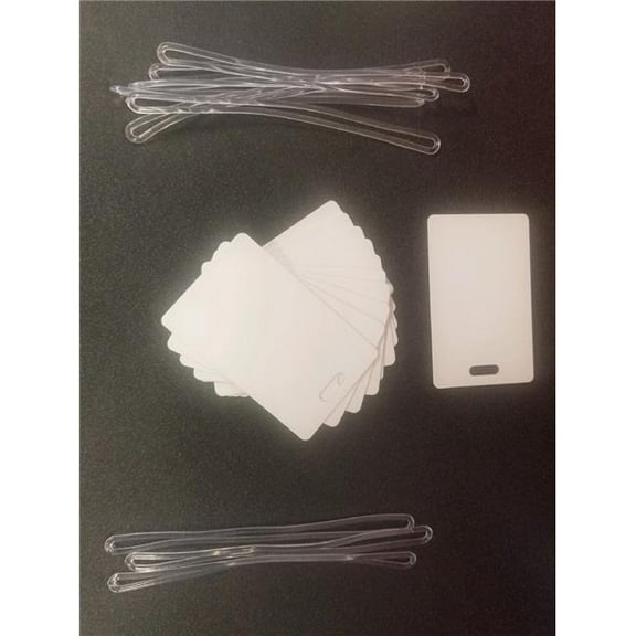 White Dye Sublimation Aluminum Luggage Tag Blanks With Fasteners Pack of 10