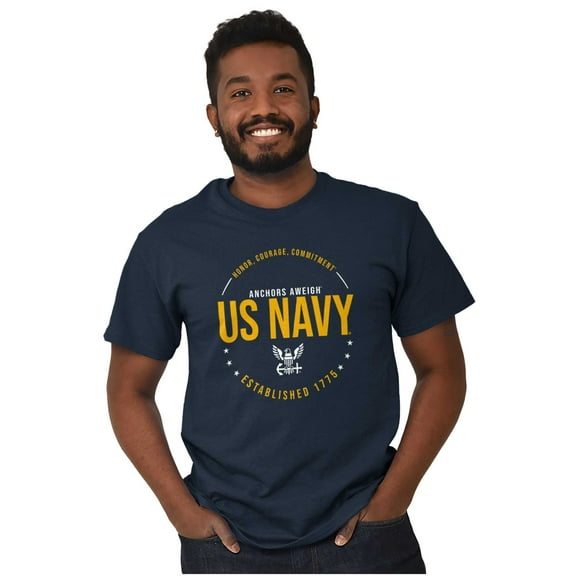 Honor Courage Commitment US Navy Men's Graphic T Shirt Tees Brisco Brands S