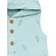 thumbnail image 3 of Modern Moments by Gerber Baby Boy Cotton Hooded Sleeveless Romper, Sizes 0/3 Months - 24 Months, 3 of 7