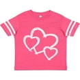 thumbnail image 3 of Inktastic Three White Hearts Boys or Girls Toddler T-Shirt, 3 of 5
