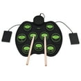 thumbnail image 1 of Tambor electrónico Btuty Batería Electrónica Digital Enrollable Sensible al Tacto Batería de Práctica 9 Pads de Batería 2 Pedales para Niños Principiantes (Sin Altavoces), 1 of 6