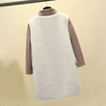 thumbnail image 5 of Yigetop Fleece Vest, Women's Solid Color Lambhair Round Tie Pocket Warm Loose Casual Long Vest Sherpa Vest Womens White 2XL, 5 of 5
