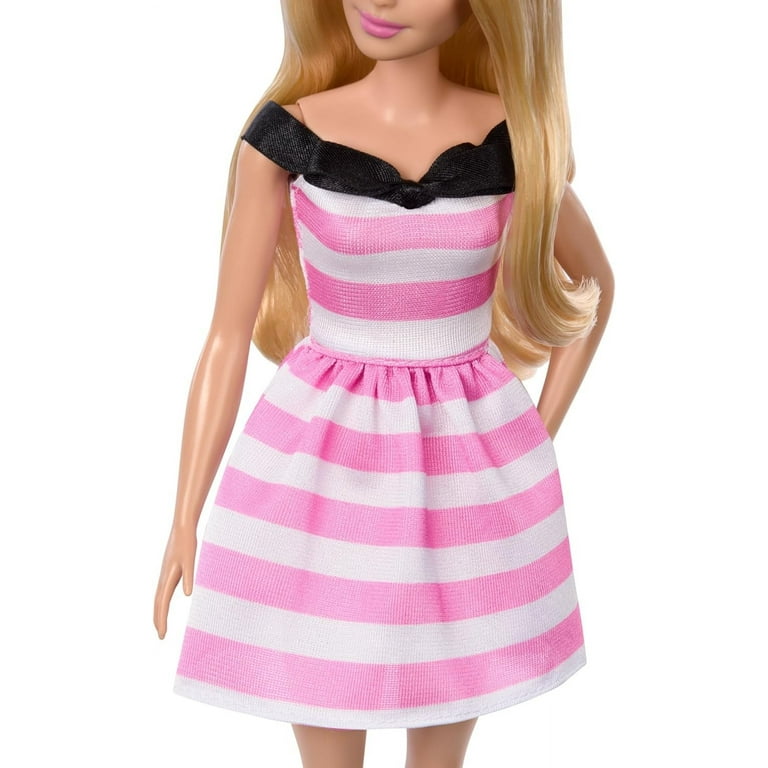 barbie white and pink dress Amazon.com: Barbie Bridal Fashion Doll Clothes & Accessories Set, Blonde Bride in Fantasy-Inspired White & Pink Wedding Dress with Ring, Veil & Bouquet : Toys & Games