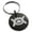 Black, variant on Stainless Steel Aztec Universe Rune Engraved Small Medallion Circle Charm Keychain Keyring
