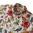 thumbnail image 3 of YIUME Men's Funky Hawaiian Shirt Marine Life Seahorse Octopus Print Button-down Tencel™, 3 of 8