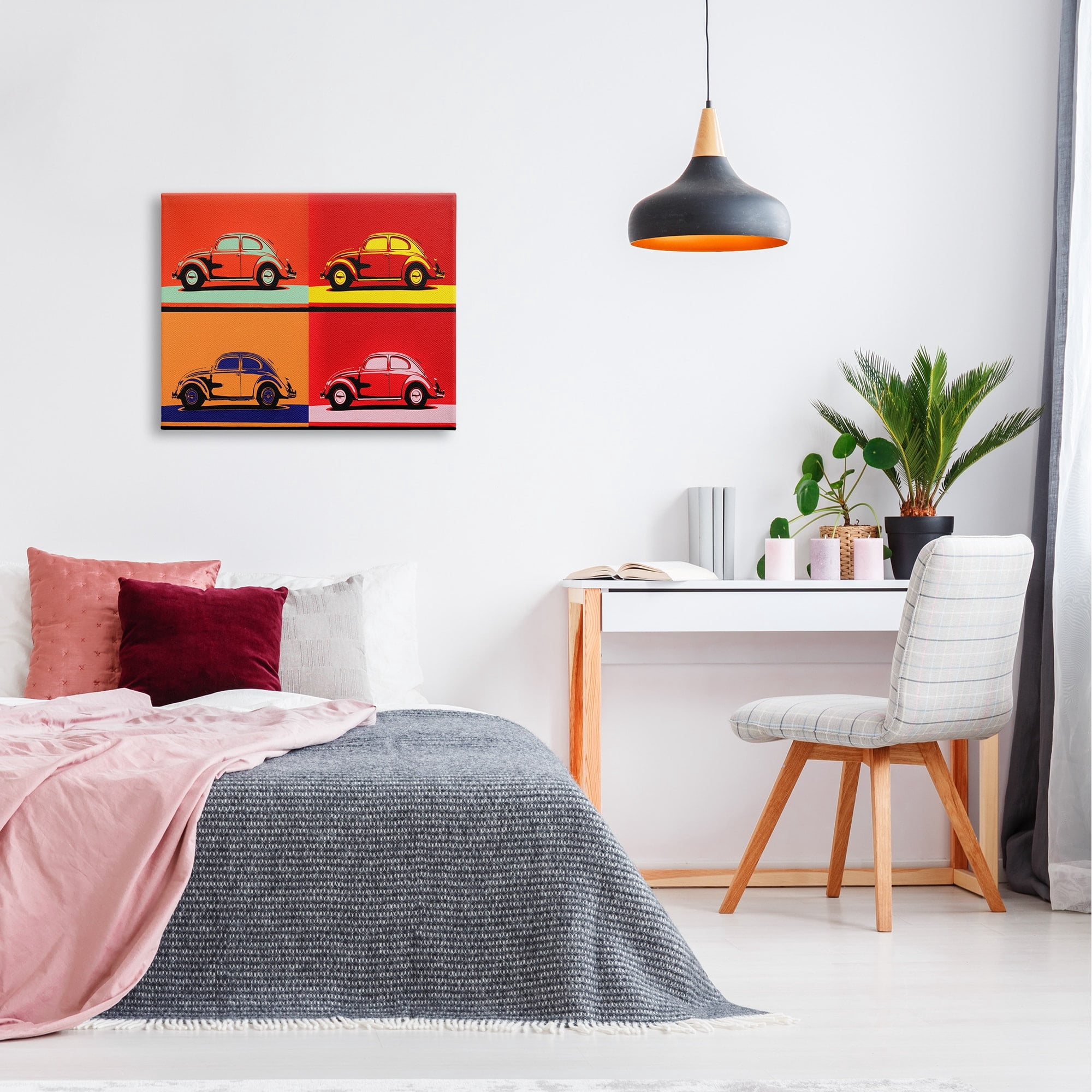 Stupell Industries Pop Style Vintage Car Automobile Red Bold Design Canvas Wall Art, 30 x 24, Design by Daniel Sproul