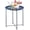 Dark Blue, variant on End Table Metal Side Table Pink Round Folding Tray Cyan Sofa Small Accent Fold-able Table, Round End Table Tray, Next to Sofa Table, Snack Table for Living Room and Bed Room