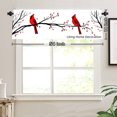 thumbnail image 3 of Rod Pocket Polyester kitchen Curtain Valances for Windows With Red Cardinals On Branch Design For Indoor Living Room Bedroom Kitchen Decoration 54x18 inch, 3 of 5