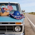thumbnail image 4 of erdimoy 4th of July Sparkly Cowboy Hat, Red/Blue Patriotic Party Hat with Star Accents & Tinsel Fringe, 4 of 5