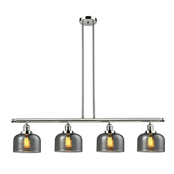 Innovations 4-LT LED Large Bell 48" Island-LT LED - Polished Nickel - 214-PN-G73-LED
