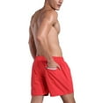 thumbnail image 2 of facefd Maillots de Bain Homme en Coton Été Running Maillots de Bain Rouge M, 2 of 6