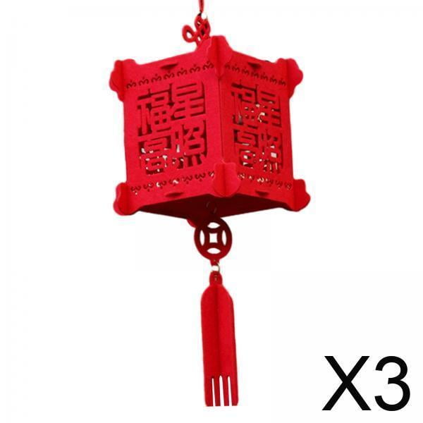 Linterna china,decoraciones de linternas chinas rojas decorativas,Festival de primavera Linterna Linterna de fieltro Linterna 3D,celebración de año nuevo linterna roja linterna colgante,Boda