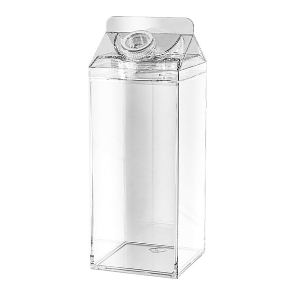 Yooshoverk 64oz Milk Carton Cold Water Pitcher BPA-Free Beverage Dispenser w/ Spout & Lid Leakproof Fruit Infuser Jug for Iced Tea Lemonade Refrigerator Storage Party Bar Kitchen Home Entertaining