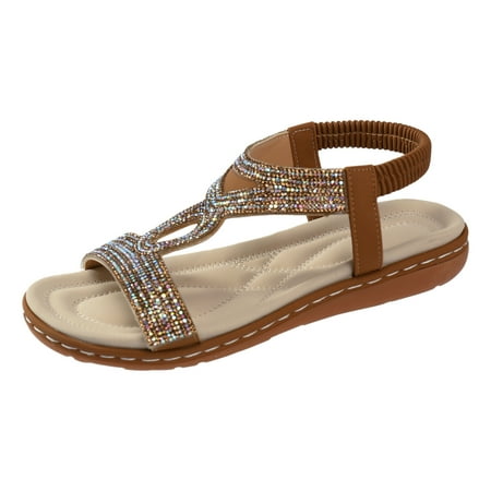 

adviicd Ladies Sandals Women’s Casual Dressy Wedge Sandals Cute Square Toe and Buckle Ankle Strappy Slingback Wedding Shoes