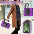 thumbnail image 6 of For Samsung Galaxy Tab Active5/Tab Active3 8 Inch Case, 360 Rotatable Handle Stand, Shoulder Strap, Drop-Proof Design, Purple, 6 of 7