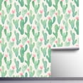 thumbnail image 3 of Watercolor Cactus Peel and Stick Removable Wallpaper Nursery Baby Boy PVC Waterproof Self-Adhesive Wall Mural, 3 of 6