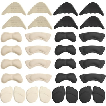 Abaima 16 Pairs Heel Cushion Pads, Filler Heel Grips for Womens Shoes, Self-Adhesive Heel Cushion Inserts Prevent Heel Slip and Blister, Heel Pain Relief for Men Women