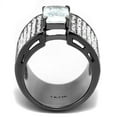 thumbnail image 3 of IP Light Black (IP Gun) Stainless Steel Ring with AAA Grade CZ in Clear for Women Clear Stone Color Style TK2798 Size 5, 3 of 4