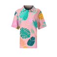 thumbnail image 4 of Women's Golf Polo Shirts Collared V Neck Short Sleeve Plus Size Casual Henley Waffle Knit Button-Up Top, 4 of 5