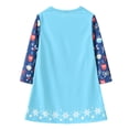 thumbnail image 4 of Tdoqot Toddler Girls Christmas Shirt Dress- Long Sleeve Cute Cotton Crewneck Kids Clothes Light Blue Size 7 T, 4 of 4