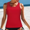 thumbnail image 2 of Tankini Tops for Women Swimwear Top Only One Piece Crew Neck Bathing Suit Tops for Teens Modest Swimsuits Tops, 2 of 4