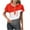 Red, variant on Womens Short Sleeve Hoodies Drawstring Button V Neck Tshirts Color Block Eyelet Embroidery Shirts Casual Summer Tops with Hood