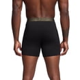 thumbnail image 5 of UNDER ARMOUR Calzoncillos bóxer para hombre, pack de 3 - Performance Cotton Boxer Briefs - Solid 6 in, Stretch, Mezcla de algodón Negro/Verde M (Medium), 5 of 5