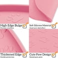 thumbnail image 2 of Dog Food Mat Anti-Slip Bowl Mats for Food and Water, High-Lips Waterproof Pet Placemat Prevent Messy Spills to Floor, Silicone Puppy Feeding Trays ，12" x 19", 2 of 7
