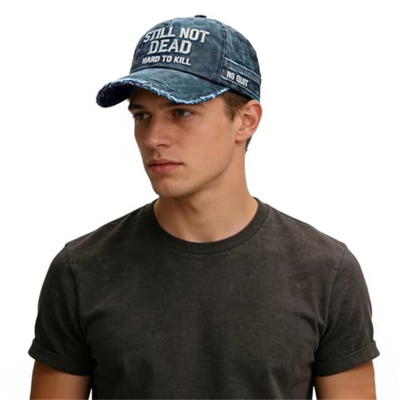 Gsakboxl Trucker Hat Unisex Embroidered Distressed Baseball Cap, Vintage Adjustable Dad Hat for Men Women