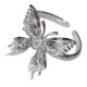 thumbnail image 2 of Anillo de mariposa de metal, delicado, elegante, ajustable, abierto, para fiesta de cumpleaños, aniversario, 2 of 8