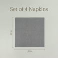 thumbnail image 5 of over&back Washed 100% Linen Cloth Napkins - Washable Napkins Set for Mixing, Matching, and Creating a Custom Home Decor Tablescape - Grey, 5 of 12