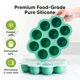 thumbnail image 3 of KeaBabi - Bandejas de silicona para congelador de alimentos con tapa, 2 onzas x 10 cápsulas de contenedor de almacenamiento de alimentos para bebés, fácil preparación de comidas de puré, mold, 3 of 5