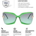 thumbnail image 4 of Gafas de sol europeas y americanas con montura grande en forma de T, gafas de sol personalizadas, fabricadas en PC, 4 of 5