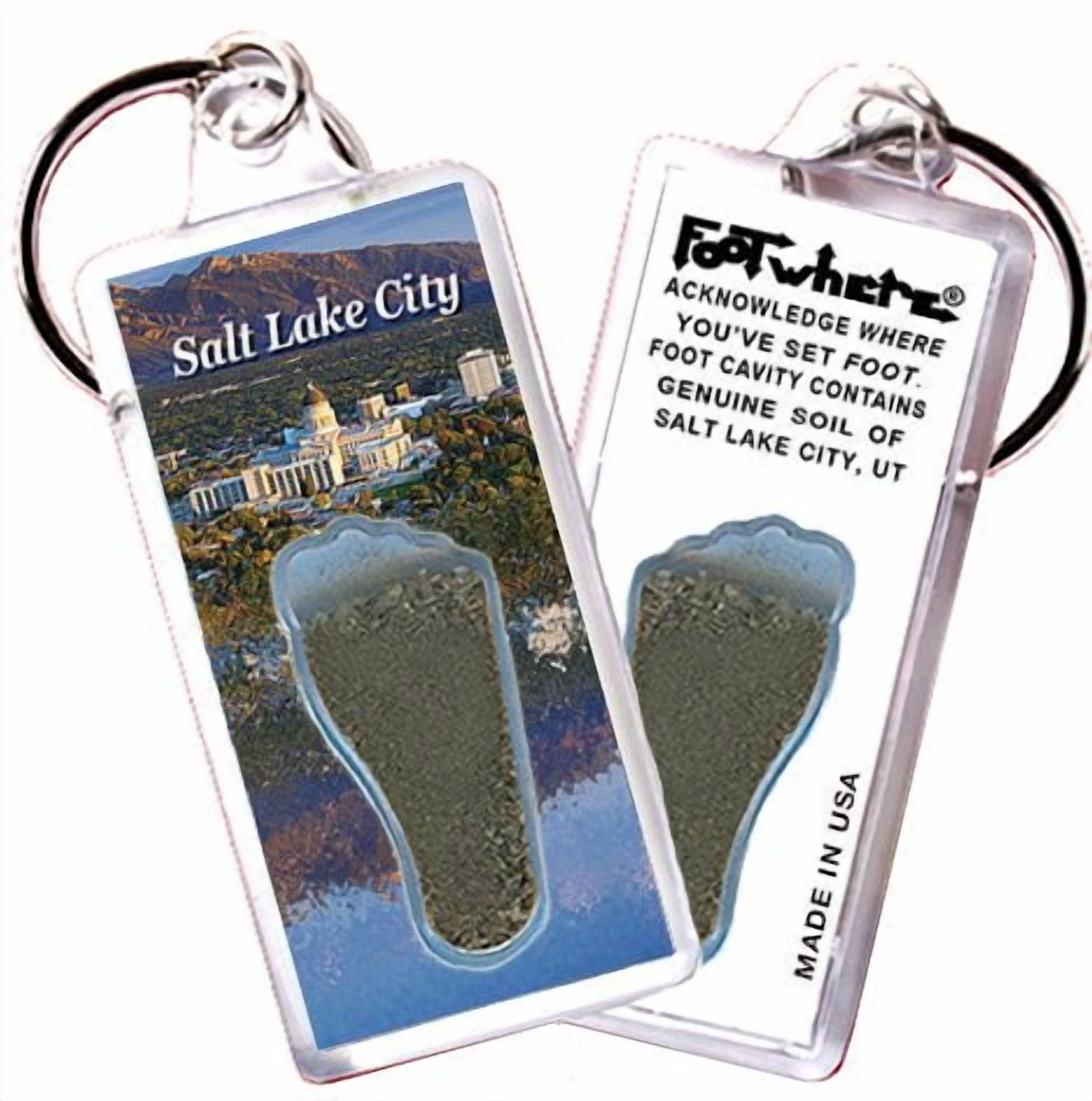 Salt Lake City FootWhere Souvenir Lanyards. (SLC300 - Assorted) 6 Piece Set.